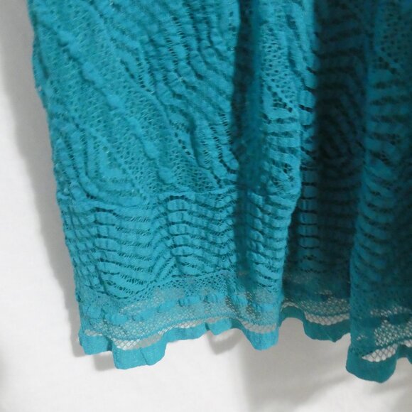 RABBIT RABBIT RABBIT DESIGNS | size 12 | Lined Short Sleeve Turquoise Dress - Picture 8 of 16